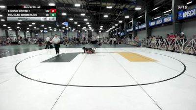 160 lbs Rr Rnd 1 - Simeon Barrett, Grizzly Wrestling Club vs Douglas Gemberling, The Asylum Black