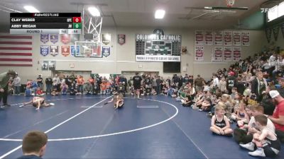 2 lbs Round 1 - Clay Weber, Hudson Pirate Elite vs Abby Megan, Janesville Wrestling