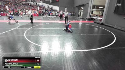 87 lbs Cons. Round 3 - Silas Gibson, BYA vs Manuel Diaz, Evansville Wrestling Club