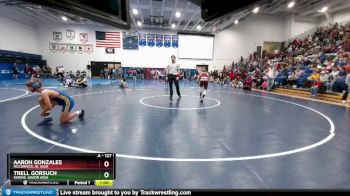 127 lbs Quarterfinal - Trell Gorsuch, Gering Junior High vs Aaron Gonzales, McCormick Jr. High