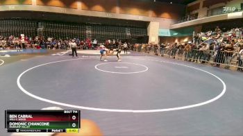 120 lbs Cons. Round 1 - Ben Cabral, Will C. Wood vs Domonic Chiancone, Pahrump Valley