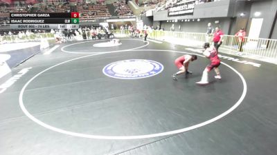 74 lbs 7th Place Match - Christopher Garza vs Isaac Rodriguez, Club Lucha Wrestling