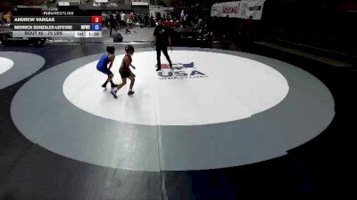 70 lbs Champ. Round 1 - Andrew Vargas vs Merrick Gonzales-Lefevre, McKinleyville Freestyle Wrestling Club