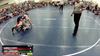 195 lbs Round 3 (6 Team) - Cody Lindekugel, South Dakota Lightning vs Garrett Cowan, North Dakota 2