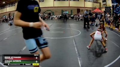 55-60 lbs 1st Place Match - Reese Szymanski, Team Tugman vs Oceana Saferite, NOVA WC