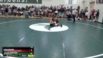 144 lbs Quarterfinal - Jacob Sweitzer, St. John Paul II vs Liam Senior, Westminster Christian Academy