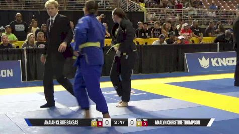 Adalyn Christine Thompson vs Anaiah Cleide Baksas 2025 Pan Kids Jiu-Jitsu IBJJF Championship