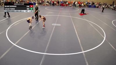 12U - 67 lbs Cons. Round 2 - Blake Bernier, Forest Lake Wrestling Club vs Lucas Turek, Waconia Wrestling Club