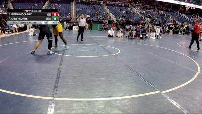 2A 285 lbs Semifinal - Jaden Mcclary, Goldsboro High School vs Jose Flores, Southwestern Randolph High School