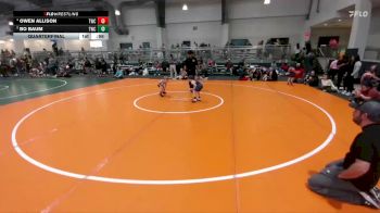 48 lbs Quarterfinal - Bo Baum, Texarkana Wrestling Club vs Owen Allison, Texans Wrestling Club