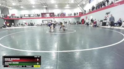 141 lbs Cons. Round 3 - Eddie Bowman, CSU-Pueblo vs Daiyan Heard, Coker