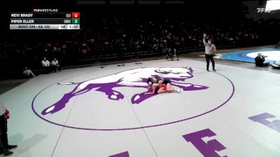 6A 100 lbs 1st Place Match - Piper Eller, Corner Canyon vs Nevi Brady, Cedar Valley