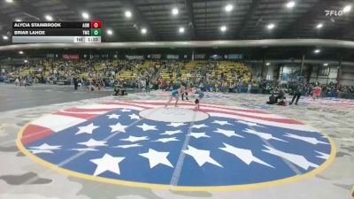 130 lbs 1st Place Match - Alycia Stainbrook, American Outlaws Wrestling vs Briar Lahoe, Thermopolis Wrestling Club