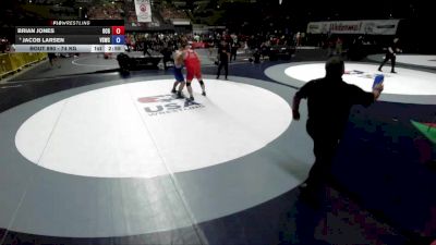 125 kg Champ. Round 1 - Brian Jones, Orange County Grappling vs Jacob Larsen, Valley Silverbacks Wrestling Club
