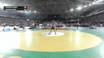 Girls 3A 145 lbs Quarterfinal - Amanda Bailey, Lakes (Girls) vs Elizabeth Noble, Lynnwood (Girls)