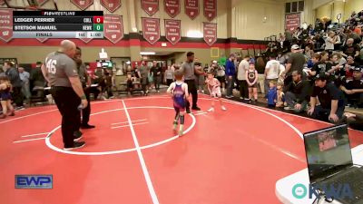 46 lbs Final - Ledger Perrier, Collinsville Cardinal Youth Wrestling vs Stetson Manuel, Newkirk Takedown Club