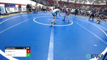 61 lbs Quarterfinal - Aiden Oliver, Weatherford Youth Wrestling vs Jaysten Wolfe, Division Bell Wrestling