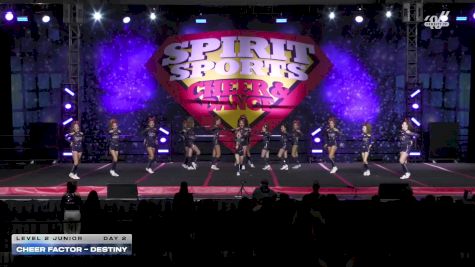 Cheer Factor - DESTINY [2025 L2 Junior Day 2] 2025 Spirit Sports Worcester Nationals