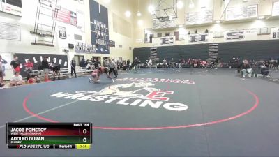 138 lbs Cons. Round 1 - Jacob Pomeroy, West Valley (Yakima) vs Adolfo Duran, Cheney