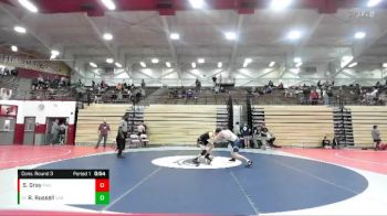 144 lbs Cons. Round 3 - Ryan Russell, Southern Indiana Wrestling vs Steven Gray, Providence