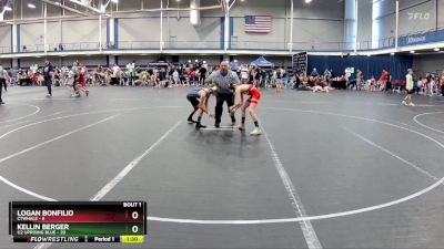 72 lbs Round 1 (4 Team) - Logan Bonfilio, CTWHALE vs Kellin Berger, U2 Uprising Blue