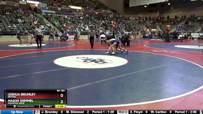 5A 120 lbs Quarterfinal - Joshua Brumley, Benton vs Mason Shimmel ...