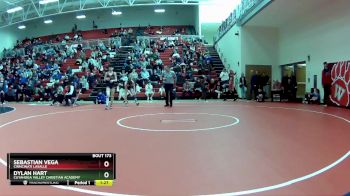 132 lbs Quarterfinal - Sebastian Vega, Cinncinati LaSalle vs Dylan Hart, Cuyahoga Valley Christian Academy