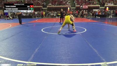 144 lbs Champ. Round 2 - Ryker Hansen, Cheyenne East vs Zion Cozino, North Montana Wrestling CLub