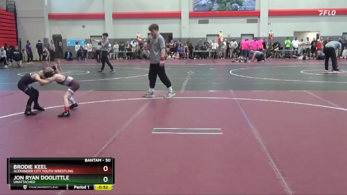 50 lbs Cons. Round 2 Brodie Keel Alexander City Youth Wrestling vs Jon Ryan Doolittle Unattached