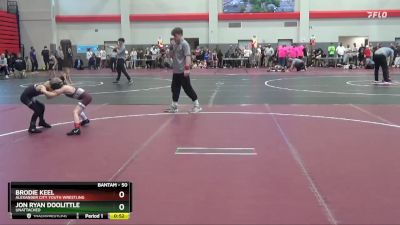 50 lbs Cons. Round 2 - Brodie Keel, Alexander City Youth Wrestling vs Jon Ryan Doolittle, Unattached