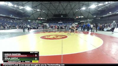 108 lbs Cons. Round 5 - Harlin Swartsel, Okanogan Underground Wrestling Club vs Sonja Hartle, Outlaw Wrestling Club