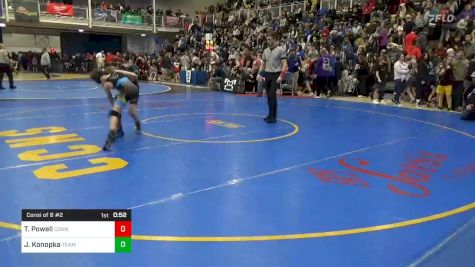 88 lbs Consi Of 8 #2 - Titan Powell, Connellsville vs Jaxson Konopka, Team Tugman