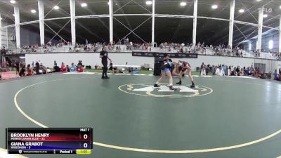 87 lbs Round 3 (8 Team) - Brooklyn Henry, Pennsylvania Blue vs Giana Grabot, Wisconsin