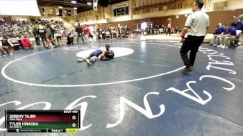 120 lbs Cons. Round 2 - Tyler Hiraoka, JW North vs Jeremy Tajiri, Mira Mesa