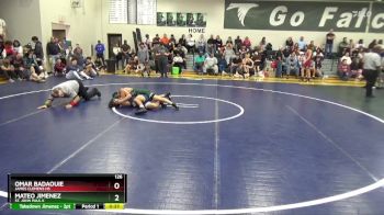 126 lbs Cons. Round 2 - Mateo Jimenez, St. John Paul II vs Omar Badaouie, James Clemens HS
