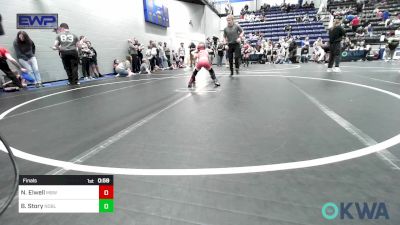 52 lbs Final - Nolan Elwell, Mustang Bronco Wrestling Club vs Bentley Story, Noble Takedown Club