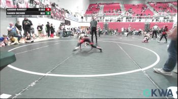61 lbs Consi Of 4 - Legend Ramsey, Del City Little League Wrestling vs Kaden Decker, Mojo Grappling Academy