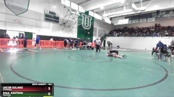 132 lbs Champ. Round 2 - Raul Santana, Fontana vs Jacob Solano, Etiwanda