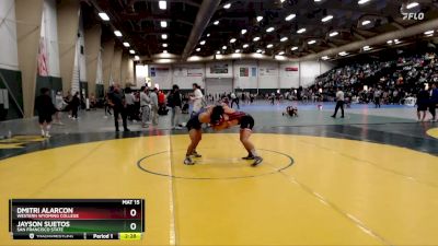 141 lbs Cons. Round 2 - Dmitri Alarcon, Western Wyoming College vs Jayson Suetos, San Francisco State