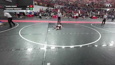 54 lbs Cons. Round 4 - Baren Weber, LAW vs Leighton Theobald, De Soto Youth Wrestling