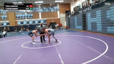 215 lbs Quarterfinal - Carter Egbert, Mountain Crest vs Trail Sampson, Uintah