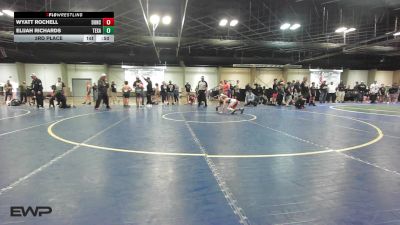 92 lbs 3rd Place - Wyatt Rochell, Duncan Demon Wrestling vs Elijah Richards, Texas Select Wrestling