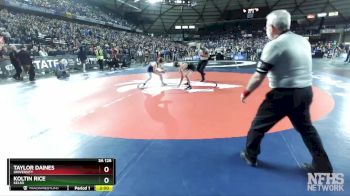 3A 126 lbs Semifinal - Koltin Rice, Kelso vs Taylor Daines, University