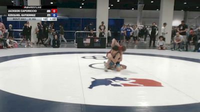 31 kg Cons. Sub-quarters - Jackson Caporiccio, Apex Wrestling Academy vs Ezequiel Gutierrez, SilvaBack Training Center
