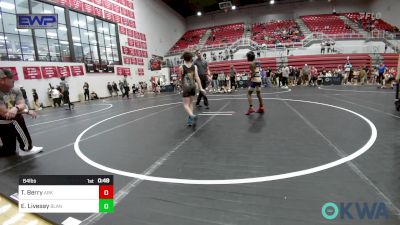 64 lbs Consi Of 4 - Tae Berry, Ark City Takedown vs Ethan Livesay, Blanchard Youth Wrestling Club