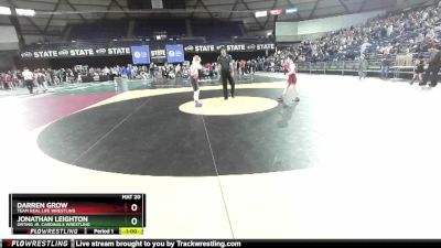 98 lbs Cons. Round 2 - Jonathan Leighton, Orting Jr. Cardinals Wrestling vs Darren Grow, Team Real Life Wrestling