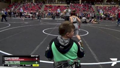 88 lbs Quarterfinal - Treyten Mader, Quinter Wrestling Club vs Ethan Romero, Dodge City Wrestling Academy