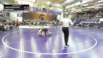 144 lbs Champ. Round 1 - Todd Whitescarver, Stevensville vs George Roth, Belgrade