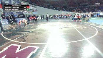 5A Boys 150 lbs Champ. Round 1 - Clayton Waldron, Mountain View Boys vs Michael Stockton, Centennial Boys