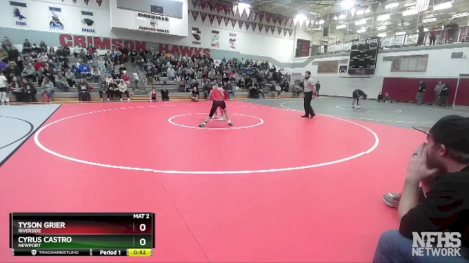 120 lbs Champ. Round 1 - Cyrus Castro, Newport vs Tyson Grier, Riverside